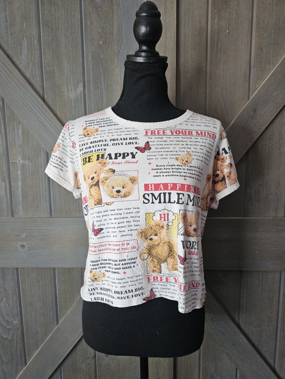 Good Vibes Teddy Bear Top sz Medium